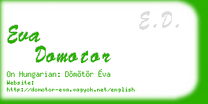 eva domotor business card
